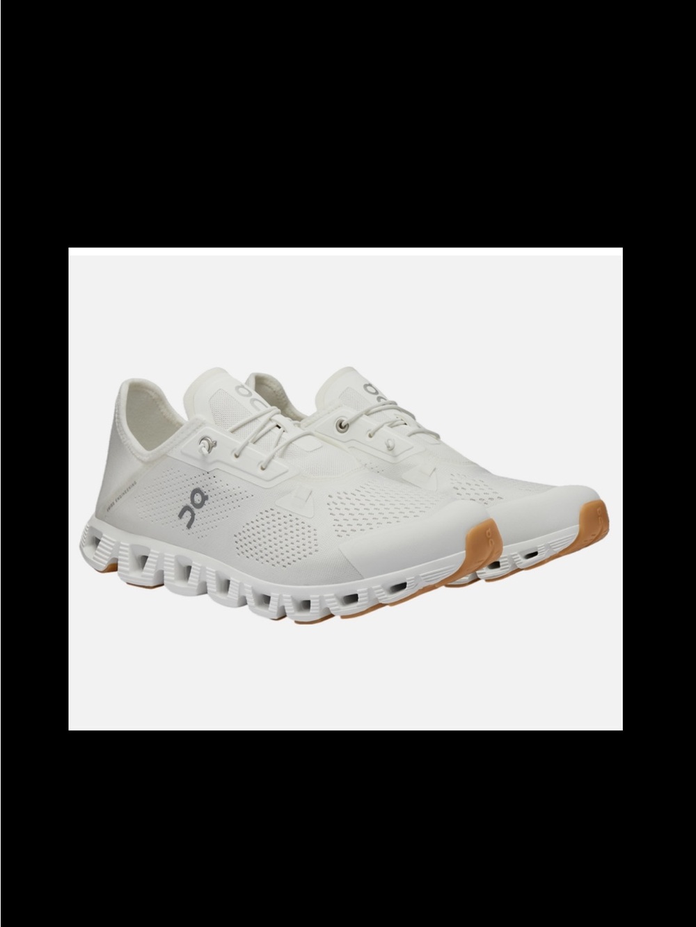 On Women's Cloud Running Shoes in White with Gum Accent